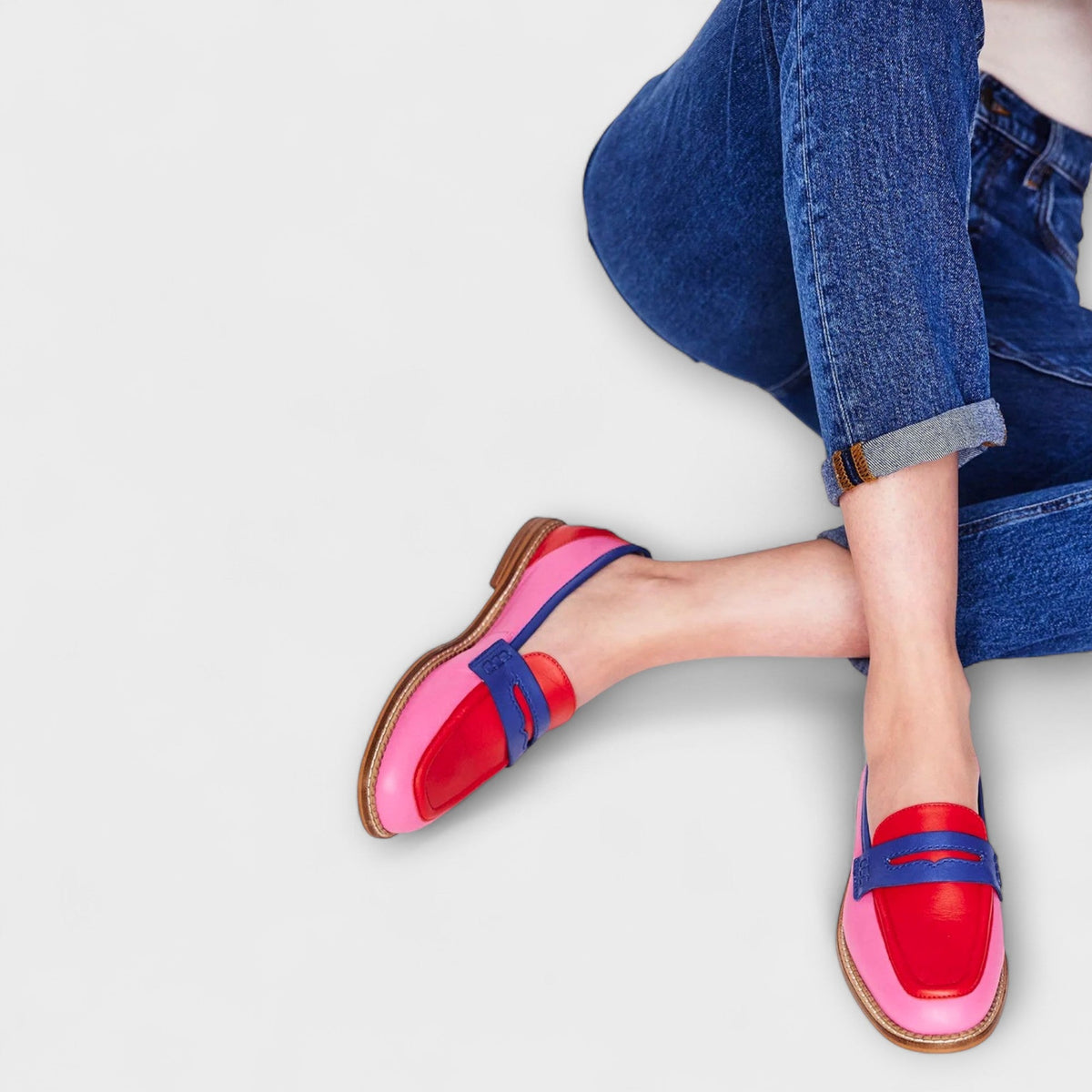 Ringelblume | Bunte Patchwork-Schuhe mit runder Kappe
