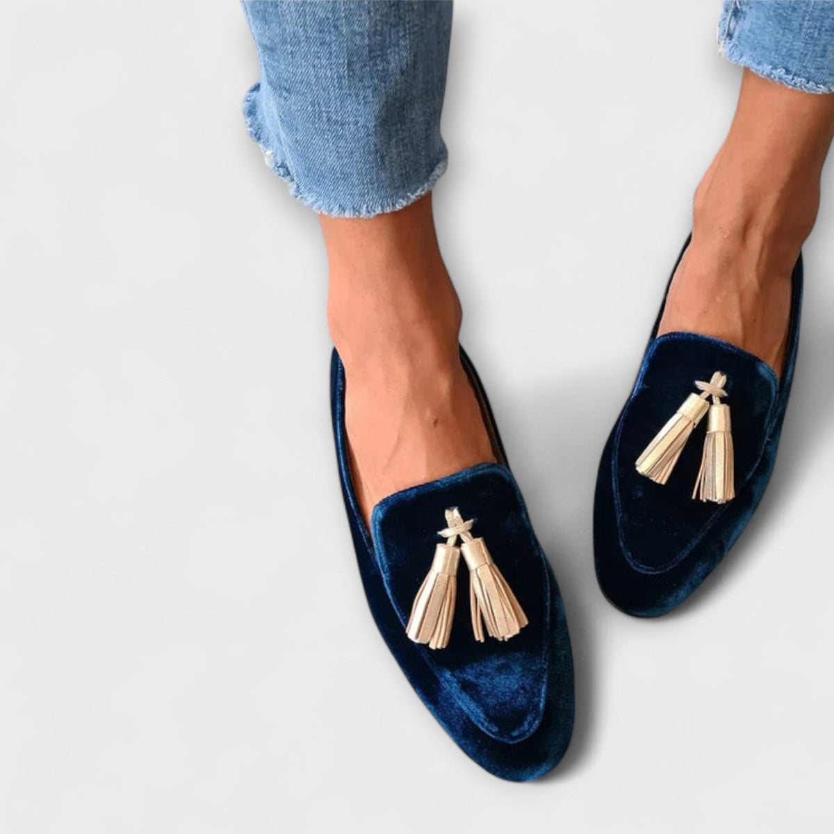Quinnlyn | Von Vintage inspirierte Slipper mit Fransen
