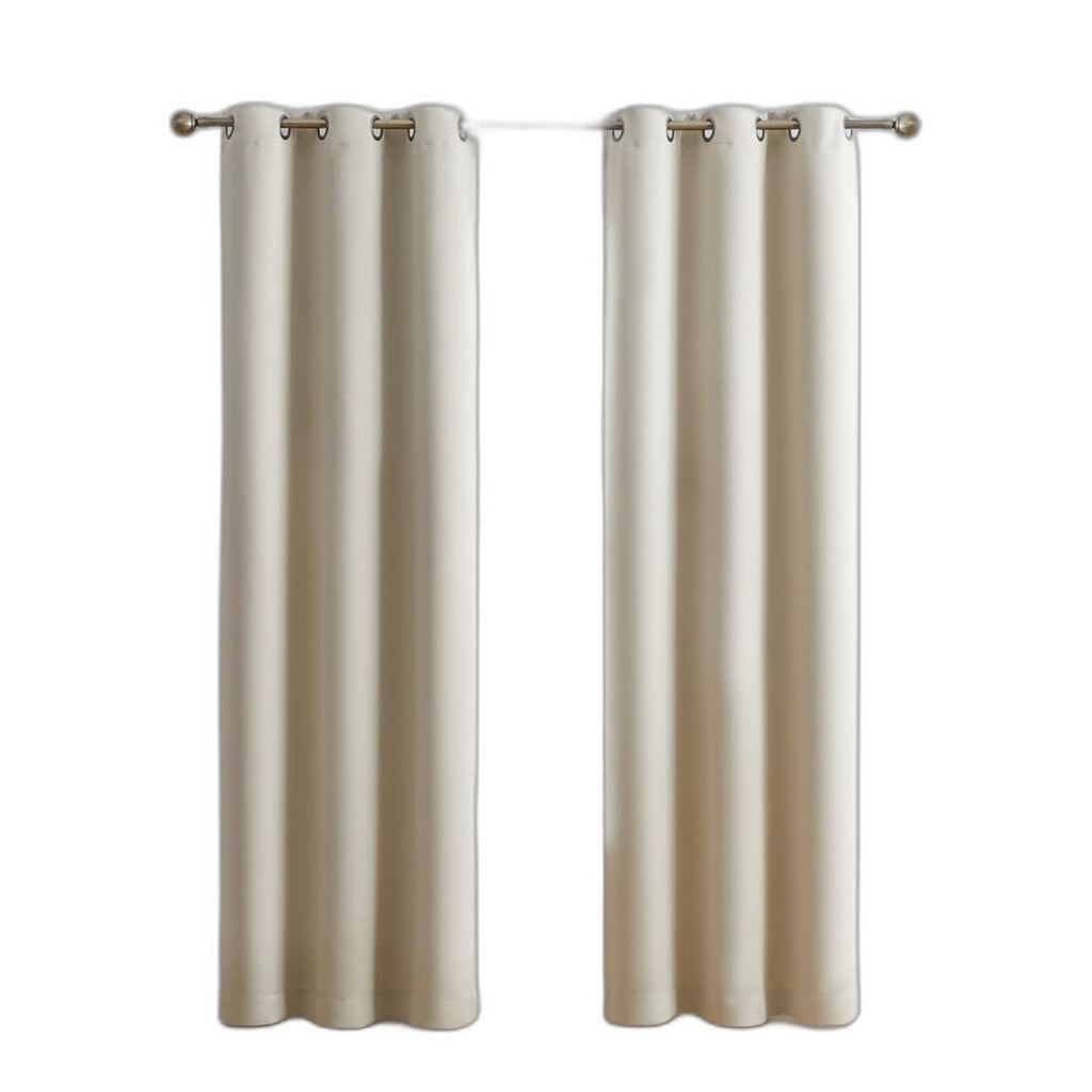 Thd Lawrence 100% Full Blackout Thermal Insulated Energy-Saving Grommet Curtain Panels (Set of 2)