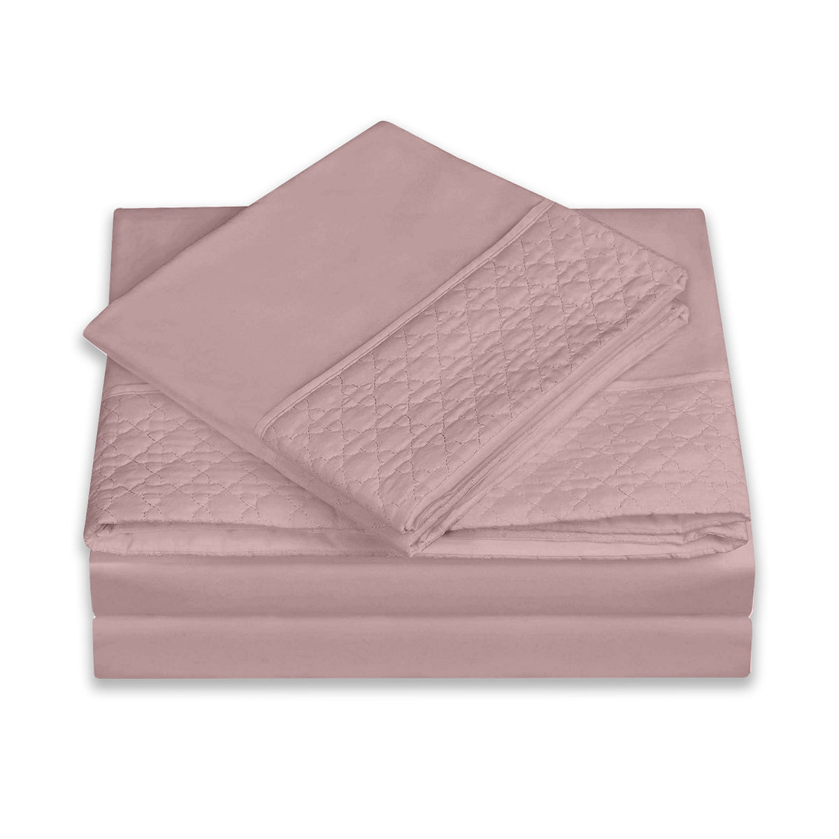Elegant Comfort Quilted 4-Piece Sheet Set, Premium Hotel Quality