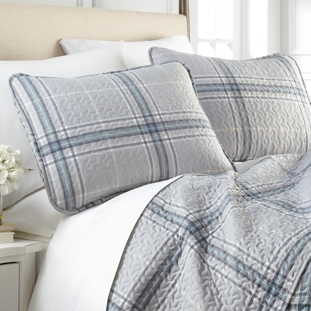Southshore Fine Linens Vilano Plaid Quilt Set