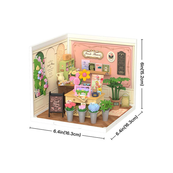 Robotime Rolife Fresh Flower Shop DIY Miniature House DW017B