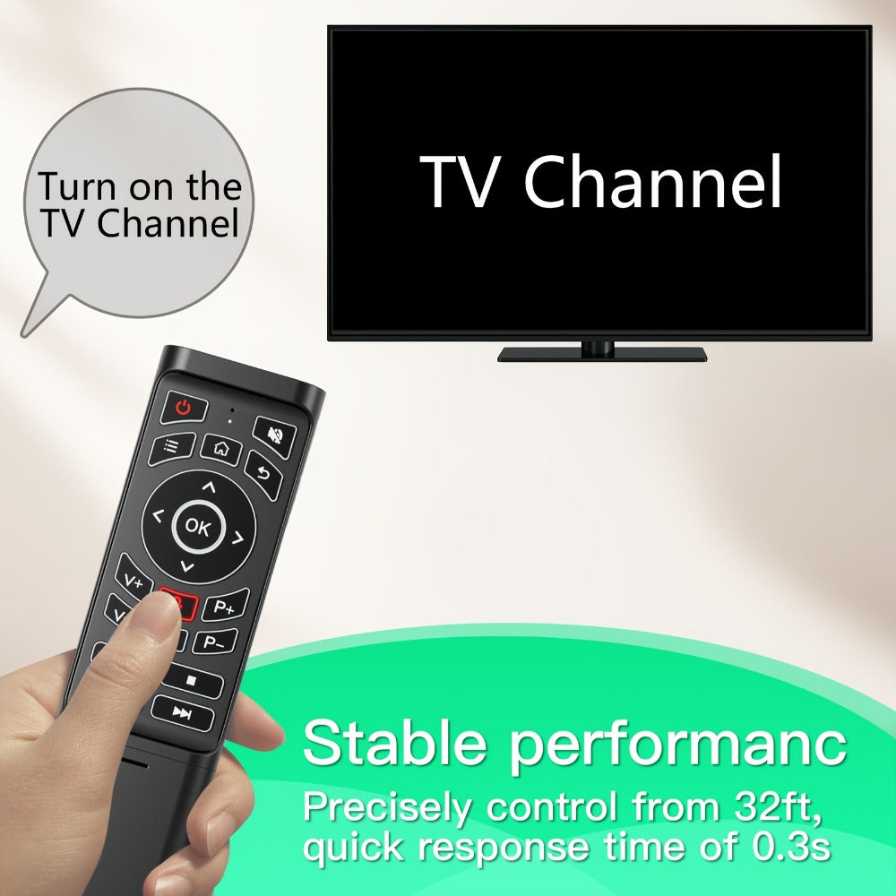 Mini Wireless Keyboard Remote Control Tri-Mode - Bluetooth & 2.4G Dual Channel, 7-Color Backlight