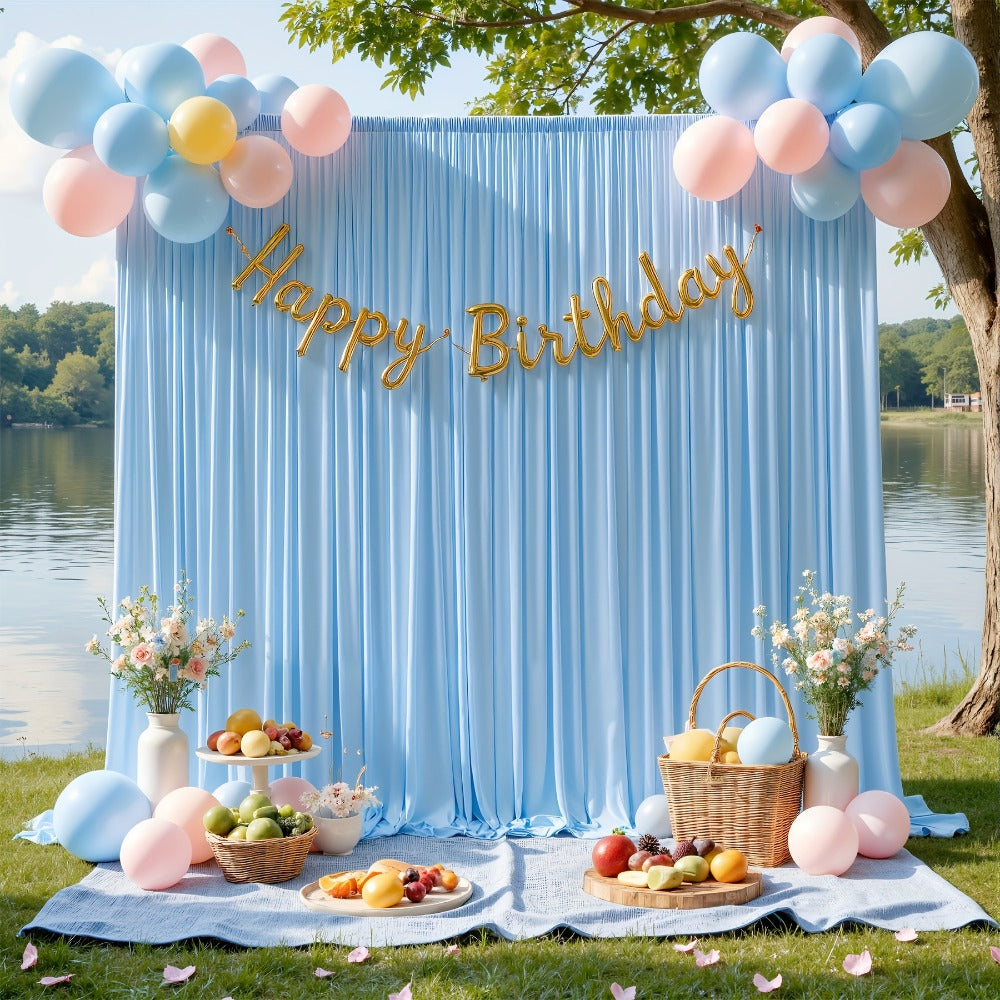 Two-Piece Photography Backdrop Curtain Set, 59 x 118 Inches per Panel, with Rod Pockets and Color Options