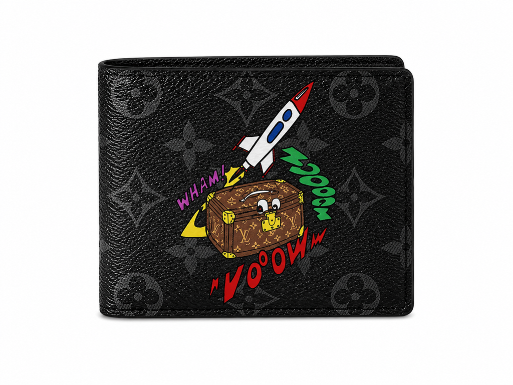 Louis Vuitton Multiple Wallet – Monogram Eclipse Comic Rocket Print