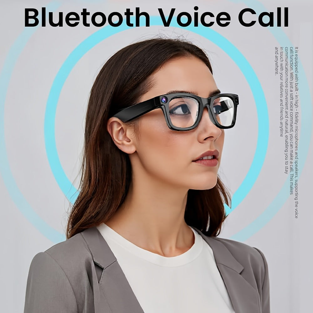 Smart Glasses 8MP 1080P Camera Eyewear with Bluetooth 5.4, Wi-Fi, Built-In Audio and Two Lens Options