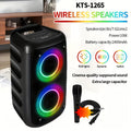Wireless Bluetooth Speaker with Color LED Lights, MOKiN KTS-1265 Portable Party Speaker, Bass Boost