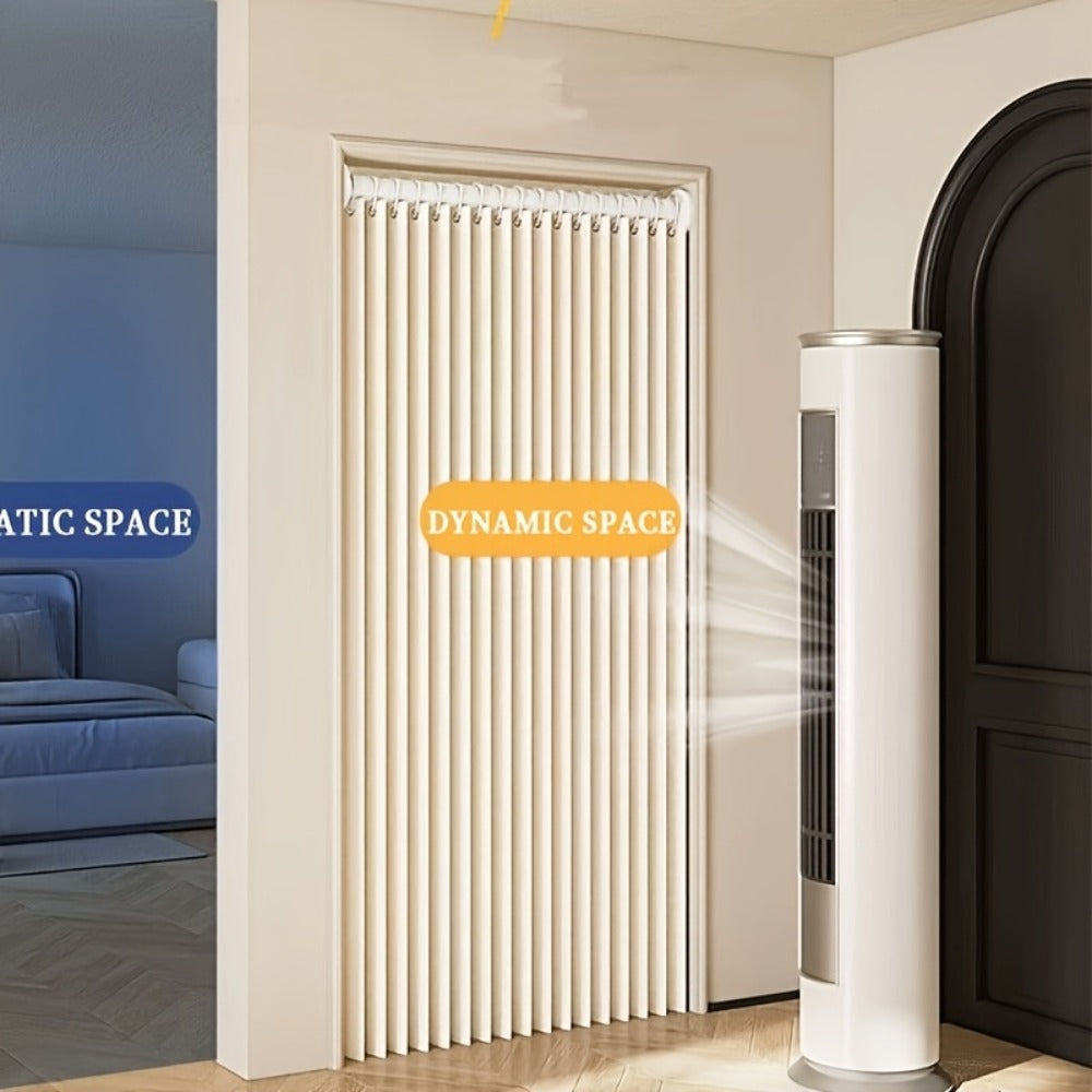 Magnetic Room Divider Curtain Doorway - Rodless Bohemian Striped Door Curtain, 210GSM Thickened Polyester