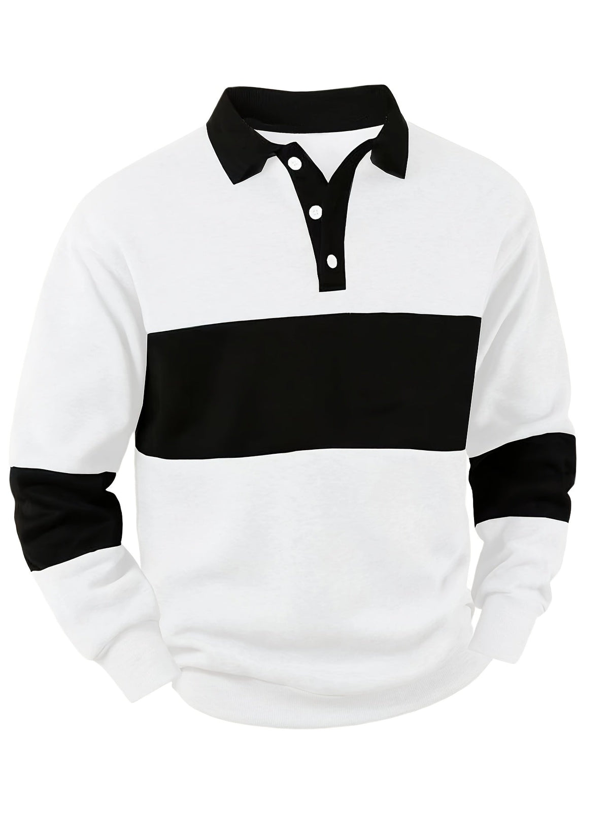 Nolan | Langärmliges Polo-Shirt im Colour-Block-Design