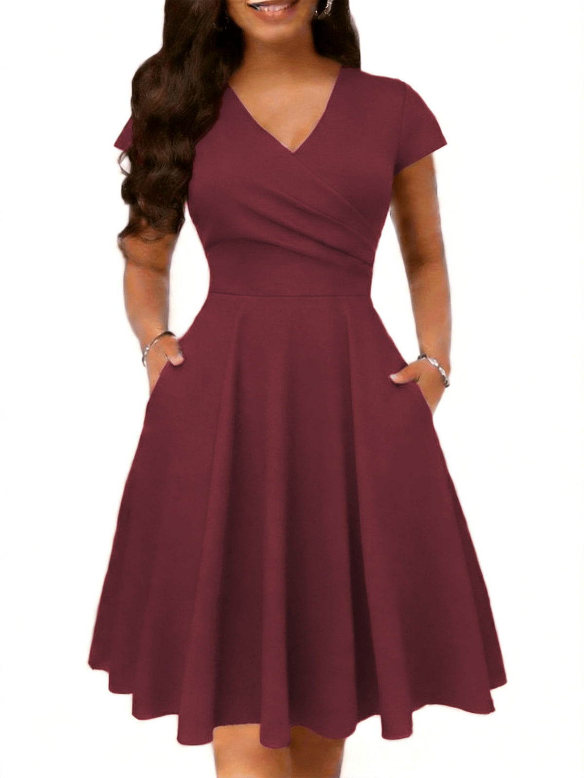 Nadine | Elegantes florales Midikleid