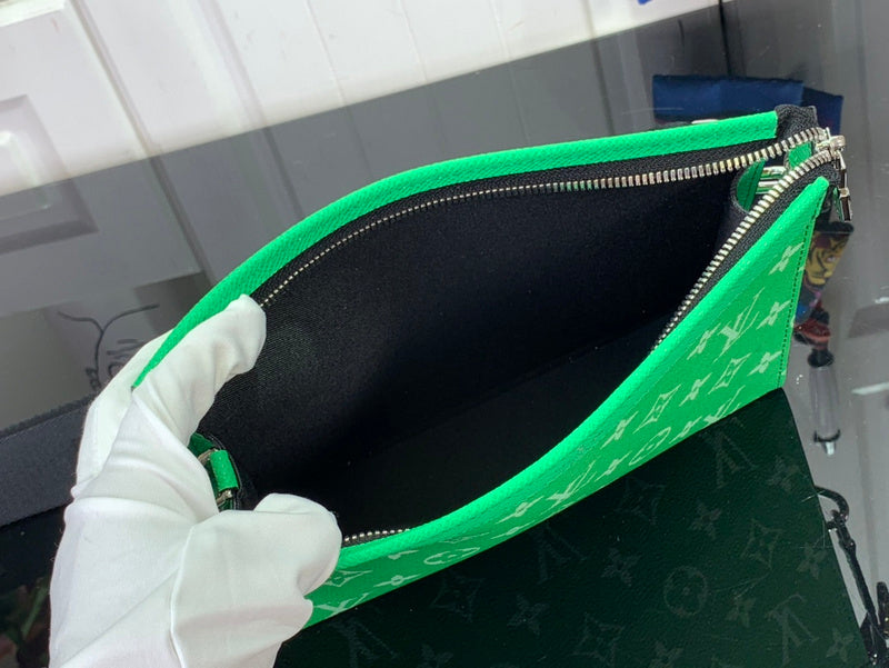 Louis Vuitton Soft Trunk Crossbody Bag – Green Monogram Taigarama