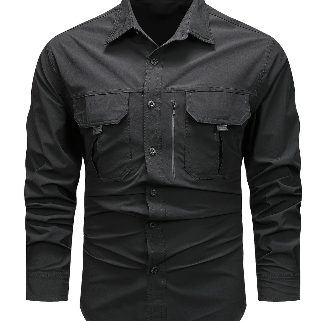 Hollis | Utility-Langarm-Cargoshirt