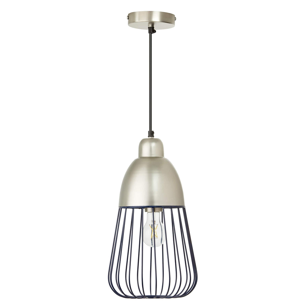 River of Goods Hanging Lamp - Dark Blue & Silver
