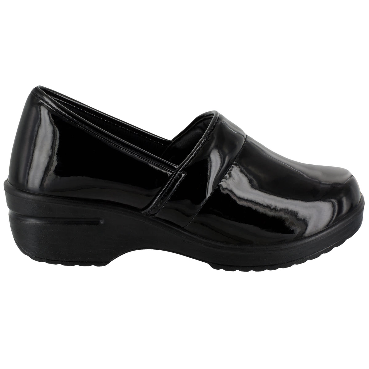 Easy Works Women's Lyndee Black Patent Slip-Resistant Shoes