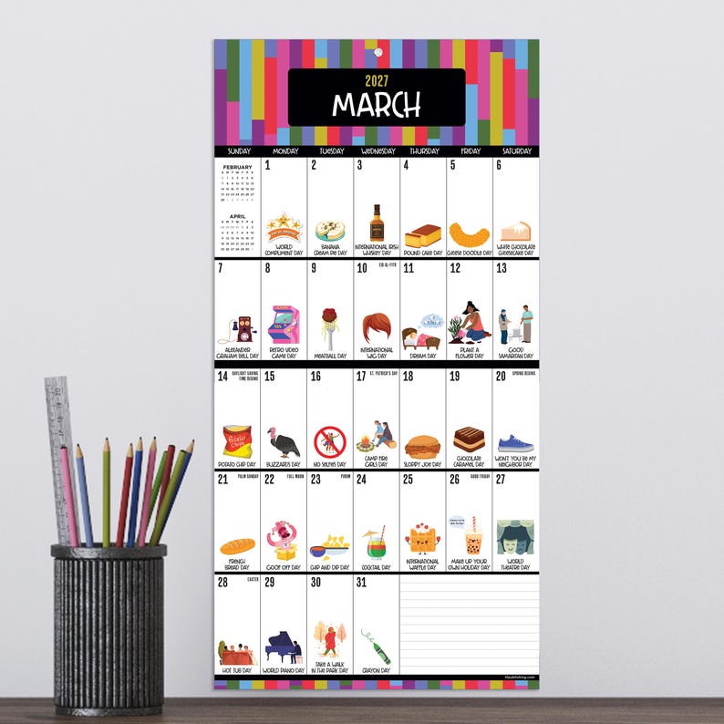 2027 Every Day's a Holiday Mini Calendar
