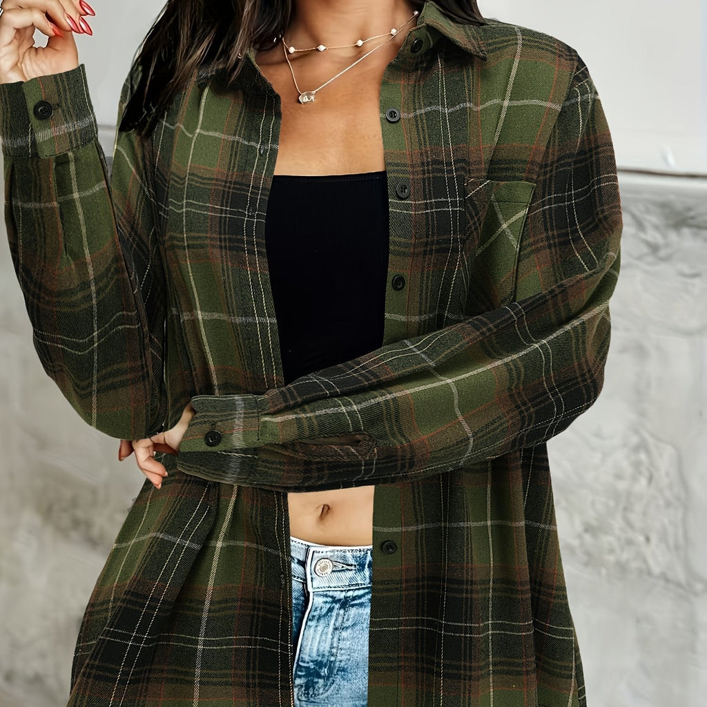 Danica | Longline Checked Shirt