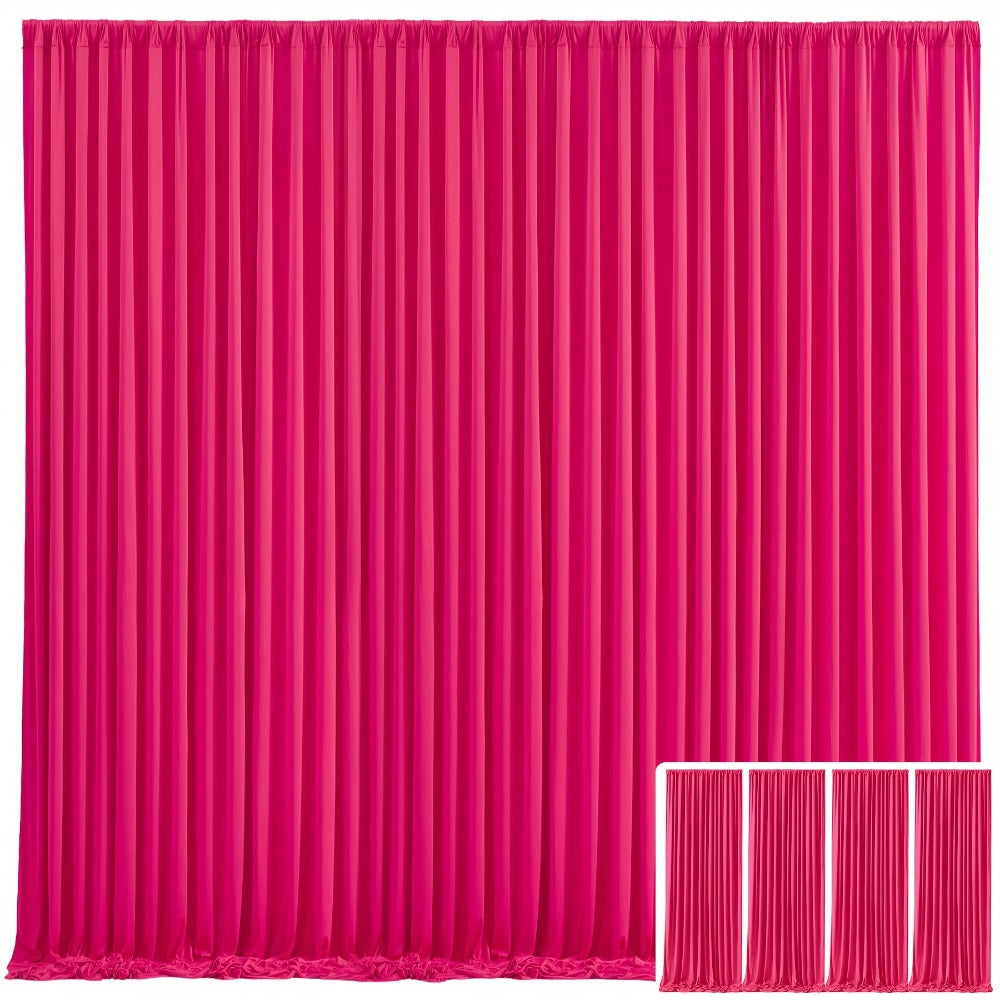 Blackout Backdrop Curtain 4 Pack 5x10 Ft - Heavyweight Nonwoven, Wrinkle-Resistant for Entryways, Bedrooms and Living Spaces