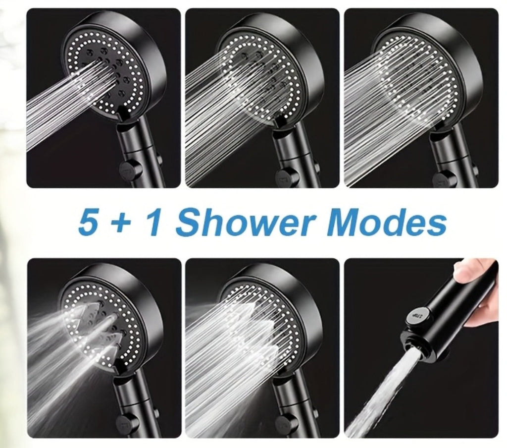 Portable Camping Shower - 6000mAh Battery, 120-Min Runtime, 6 Spray Modes, Smart Display, for Camping, Car Washing, Pet Cleaning, Hiking & Beach