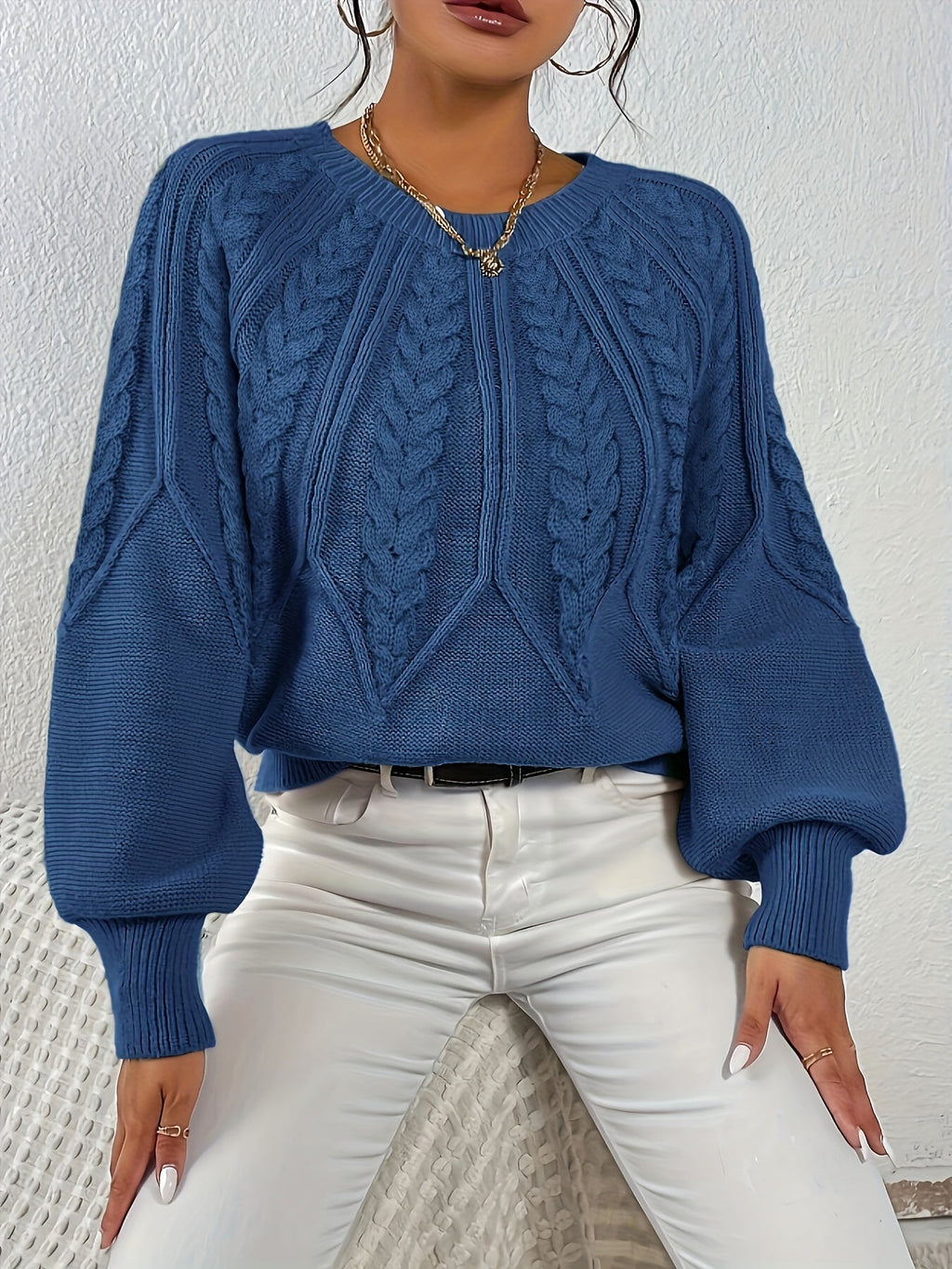 Ophelia | Entspannter Zopfmuster-Pullover