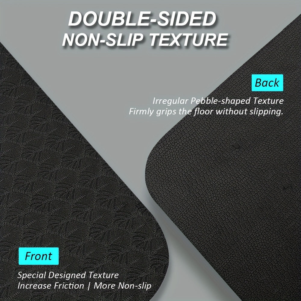 Yoga Mat for Pilates and Home Workouts, Double-Sided Non-Slip TPE Surface with Alignment Lines, 6 x 4 Feet