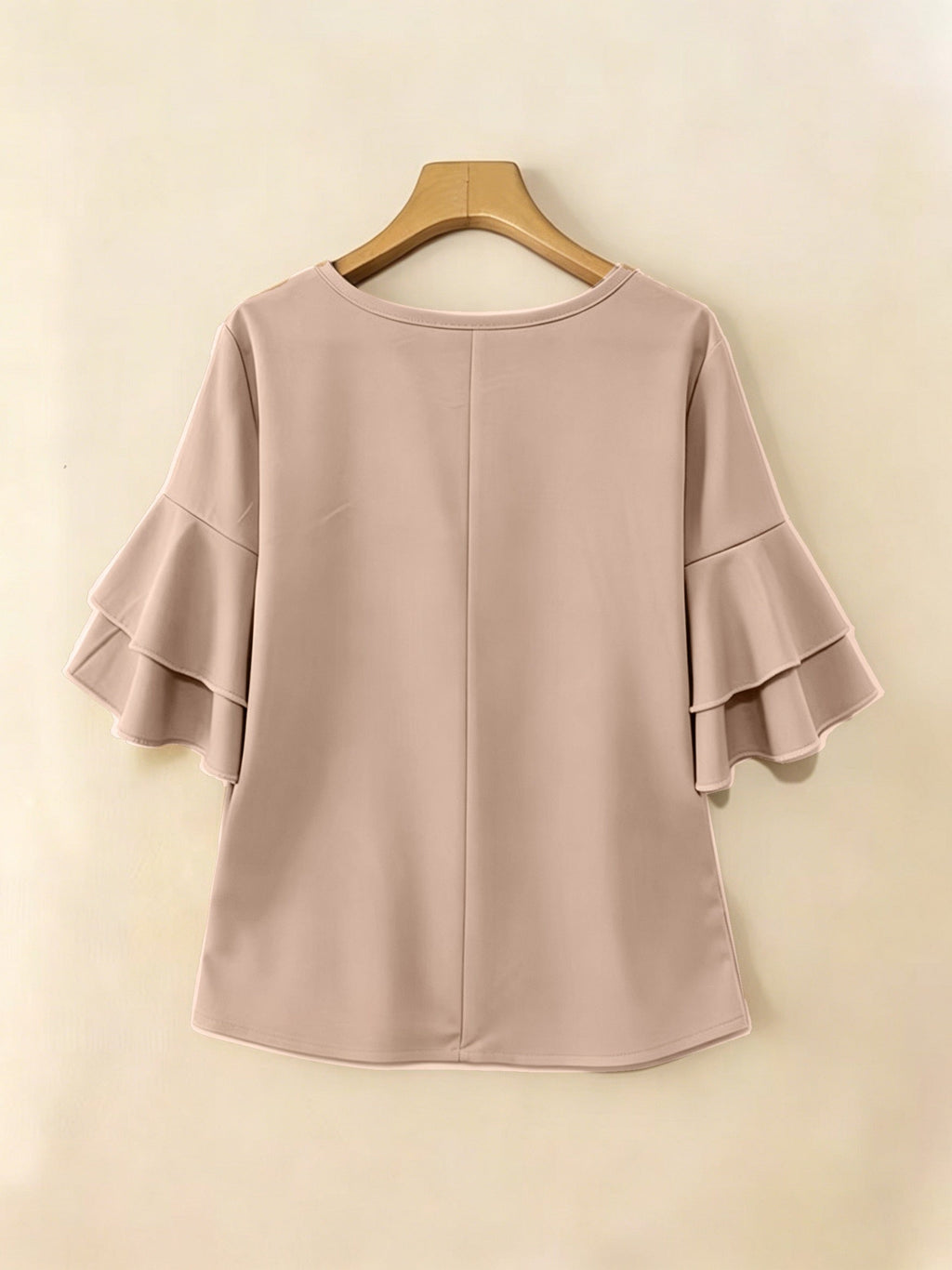 Isadora | Softly Draped Ruffle-Sleeve Blouse