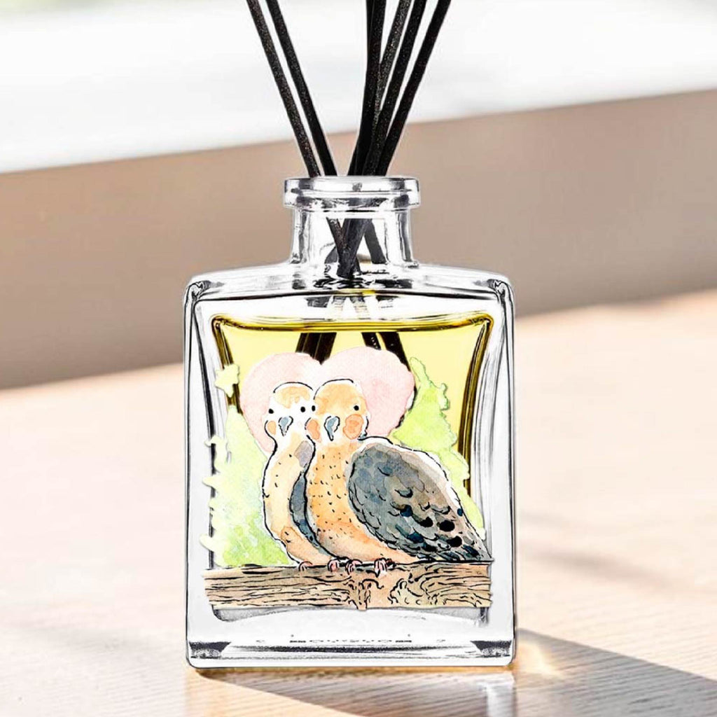 Lovebirds - Velvet Rose 5oz Oil Reed Diffuser Set - Stephen Macquignon Collection