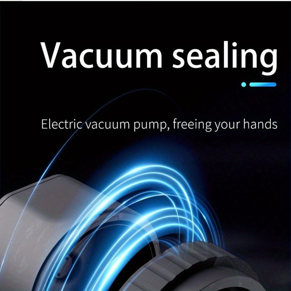 Vacuum Sealer Kit with Regular- and Wide-Mouth Adapters and Lid Accessories and Charging Cable