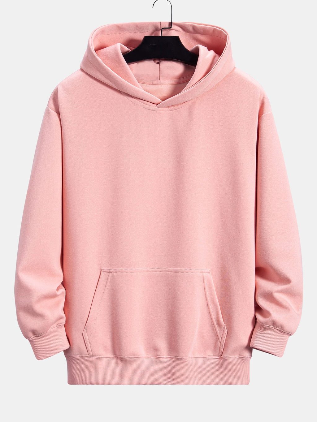 Relax-Fit-Kapuzenpullover mit Pflaumenblüten-Slogan auf dem Rücken