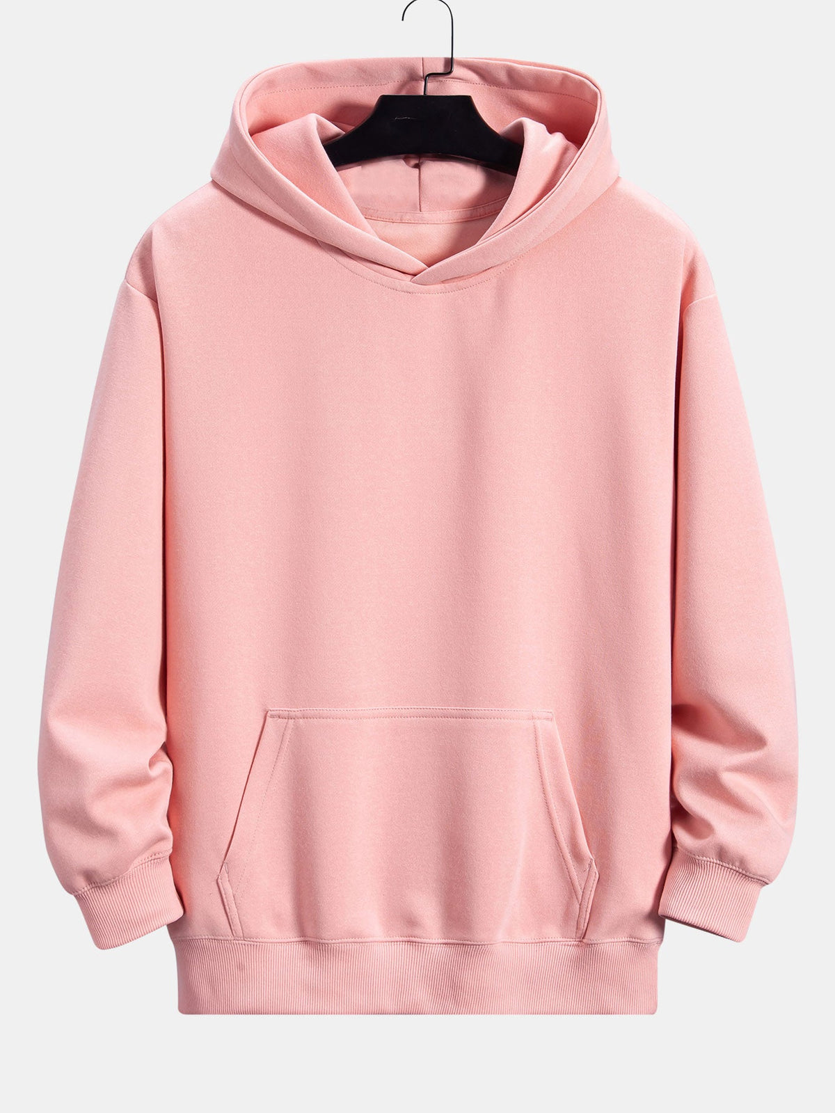 Relax-Fit-Kapuzenpullover mit Pflaumenblüten-Slogan auf dem Rücken