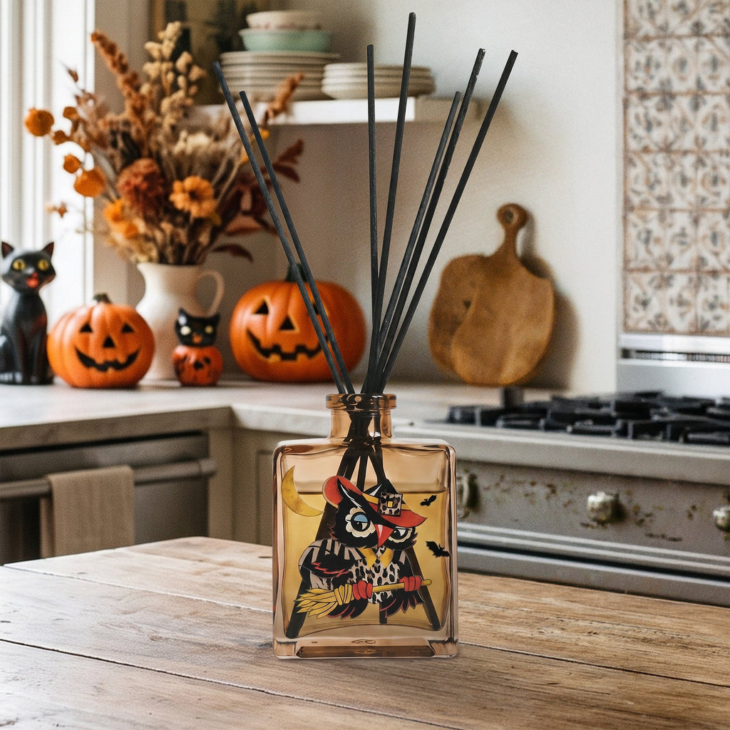 Vintage Halloween Owl - Spiced Pumpkin 5oz Oil Reed Diffuser Set