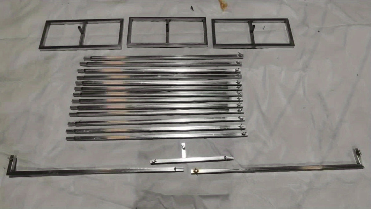 Backdrop Stand 20 x 10-Foot Stainless Pipe-and-Drape Frame with Three Square Bases and 15-Pole Kit