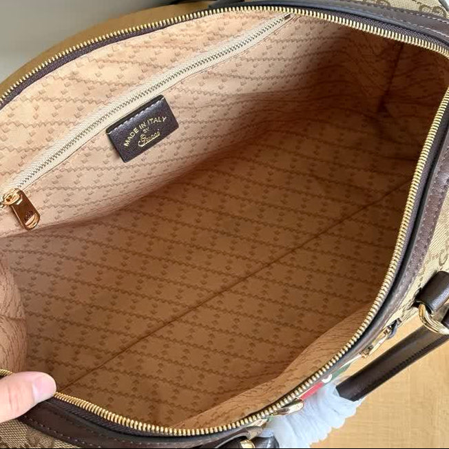 Gucci 1955 Horsebit Boston Bag — GG Supreme Canvas