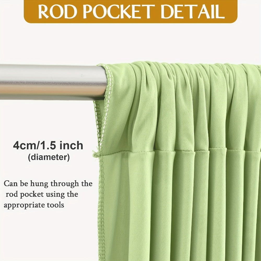 Party Backdrop Curtains 2-Pack 59x85 Inch, Non-Transparent Wrinkle-Free Fabric with Pole Pocket for Wedding