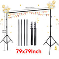 Telescoping Photography Backdrop Stand with LM-2020 and LM-2630c Size Options for 79 x 79 or 118 x 102-Inch Frames