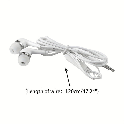 10 Pack Wired Earphones 3.5mm Bulk In-Ear Headphones Built-in Mic Volume Control for Bedside Audio, Alarms and Room Entertainment