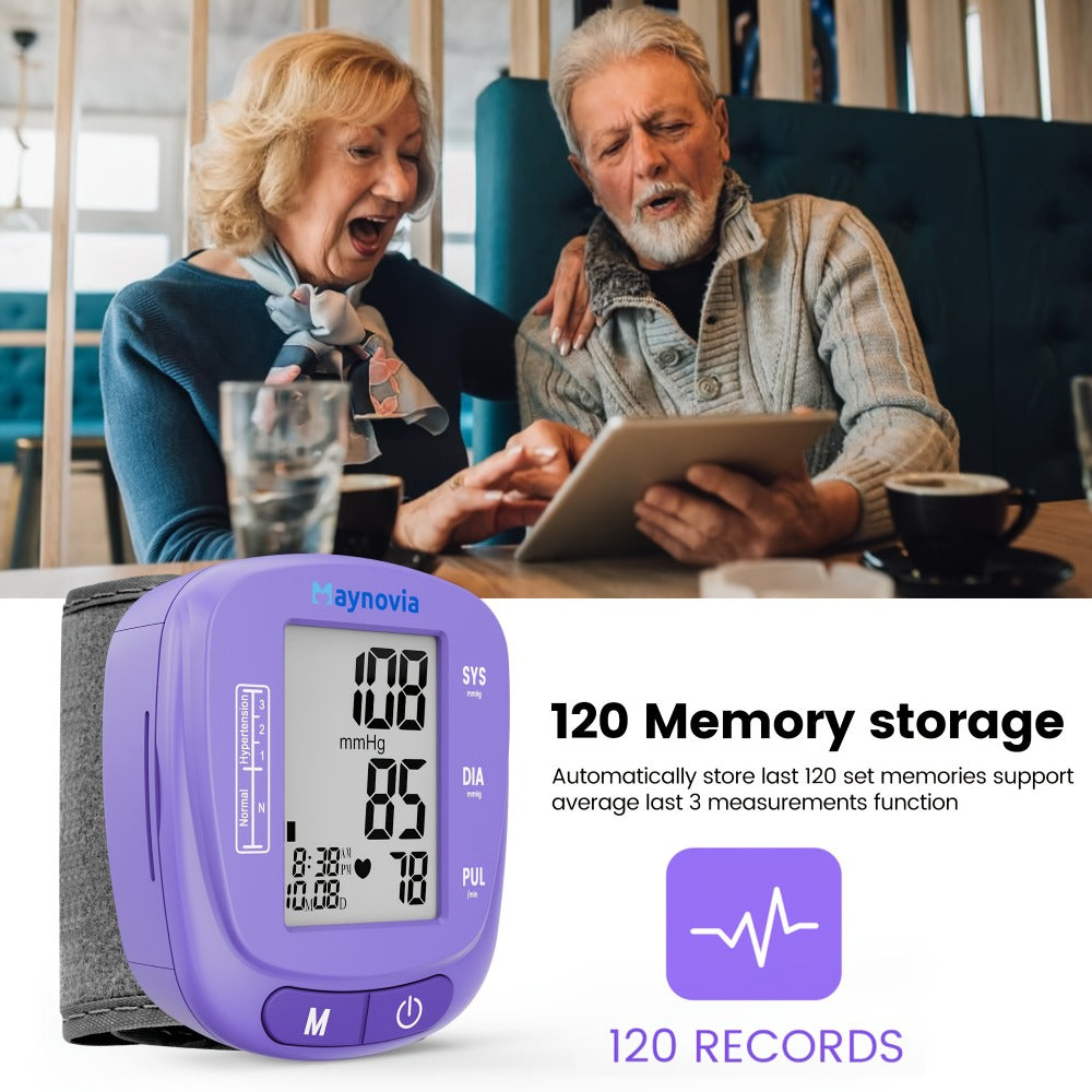 Blood Pressure Monitor, Oximeter Fingertip Digital BP Machine Home Use, Fully Automatic Hypertension Tracker