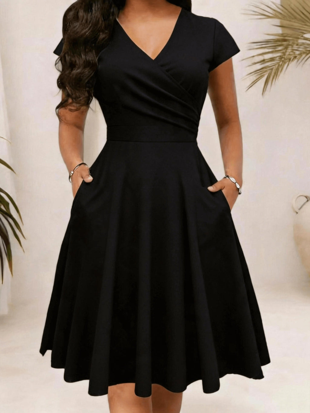 Nadine | Elegantes florales Midikleid