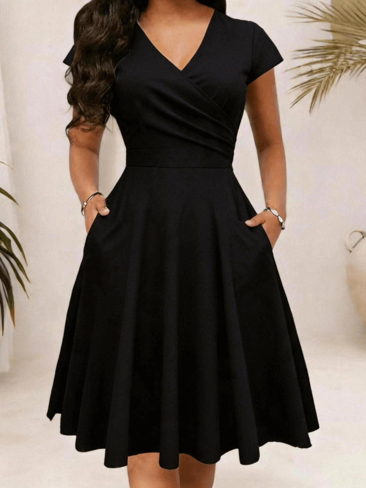 Nadine | Elegantes florales Midikleid