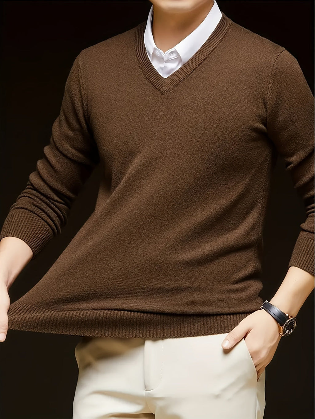 Nigel | Eleganter V-Ausschnitt-Pullover