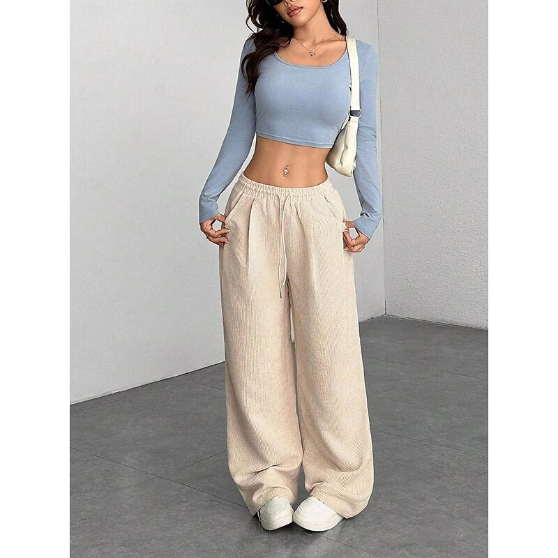 Della | Lockere Hose mit weitem Bein und hoher Taille