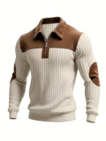 Ashton | Klassischer Color-Block-Pullover mit Reißverschlusskragen
