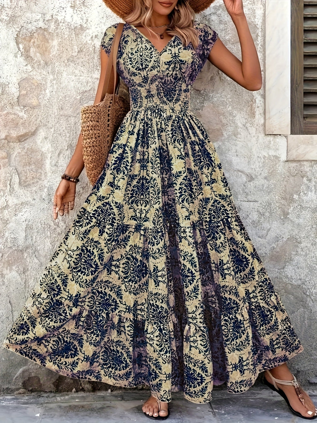 Mirabel | Böhmisches Stufen-Maxikleid