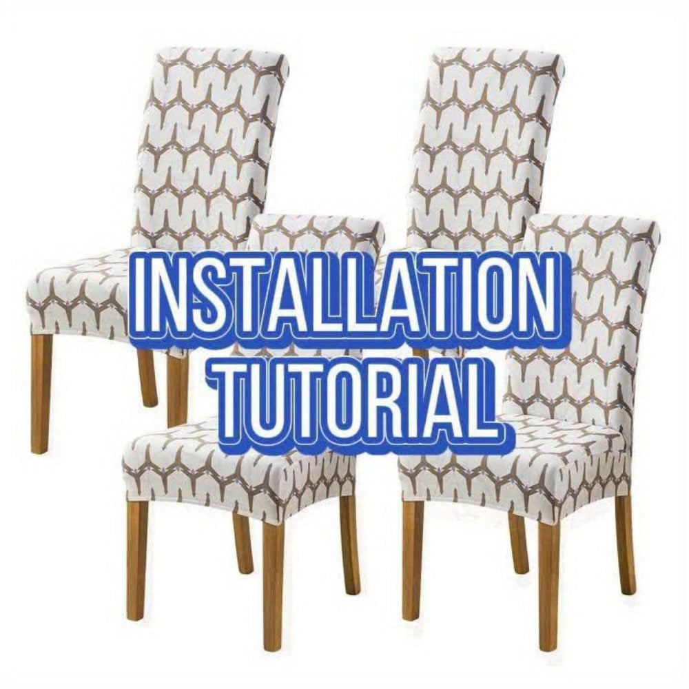 Dining Chair Covers in Ten Patterns with Four- or Six-Piece Set Checkouts for Parsons Chairs