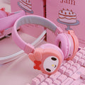 Sanrio Kuromi My Melody Cute Wireless Headset Foldable Portable Smart Call Anime for Bedside Audio, Alarms and Room Entertainment