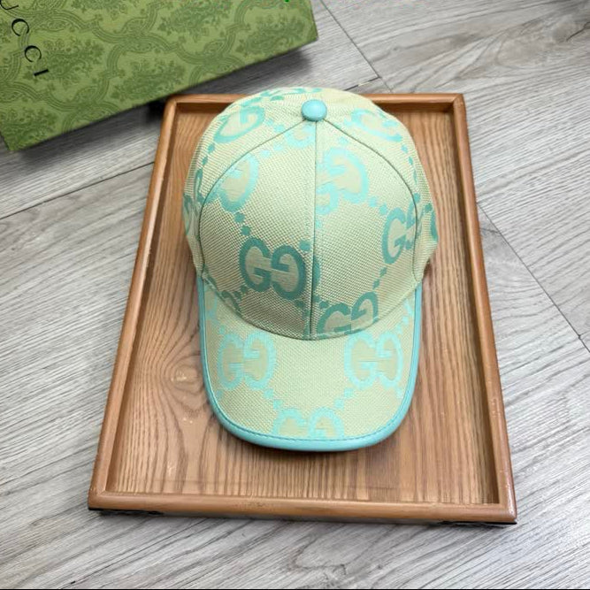 Mint Green Oversized Monogram Canvas Baseball Cap