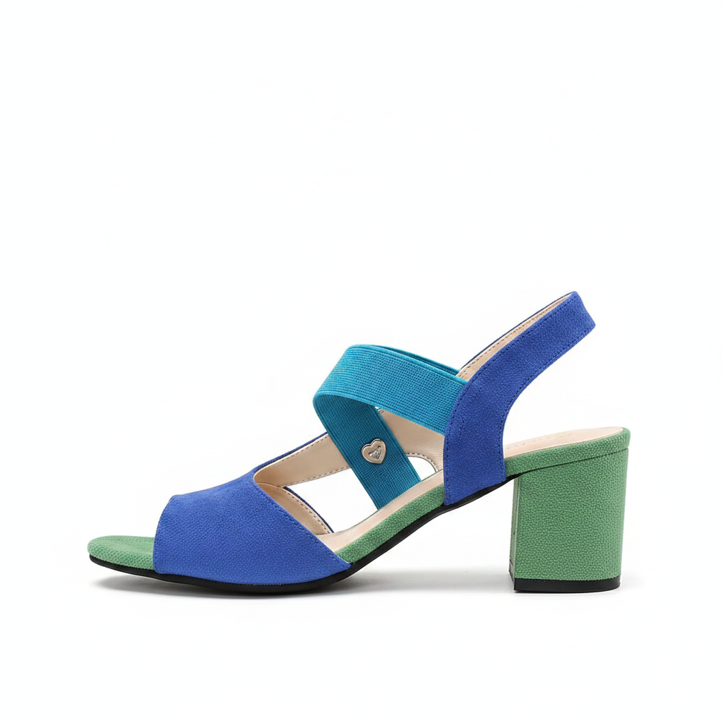 Elara | Pumps mit Blockabsatz und überkreuzten Riemchen