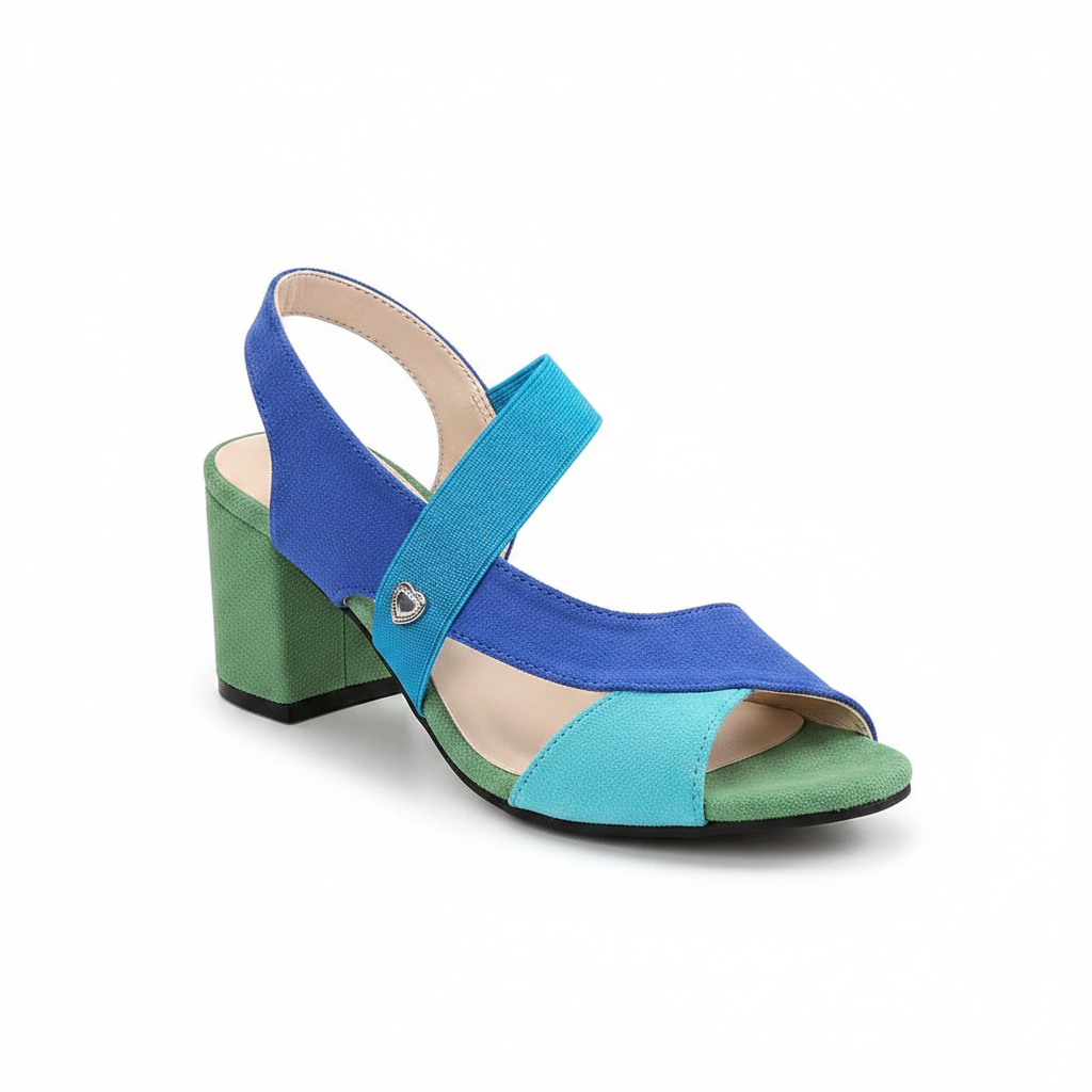 Elara | Pumps mit Blockabsatz und überkreuzten Riemchen