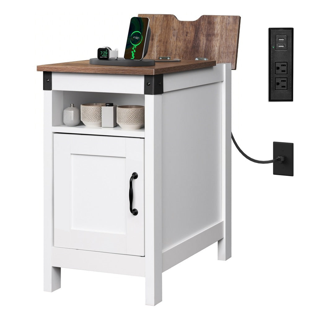 End Tables And Nightstands with Charging Station and Side Table for Living Room
