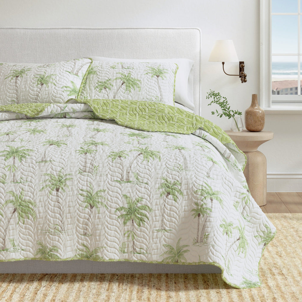 West Palm Trees Coastal Quilt Set - Coronado Collection