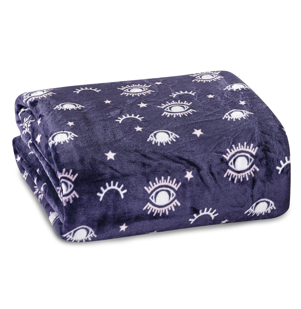 Elegant Comfort Printed Bed or Oversized Couch Blanket - Lightweight for All Season Warmth